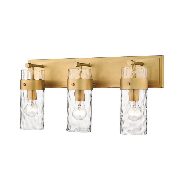 Z-Lite 3035-3V-RB Fontaine Three Light Vanity, Rubbed Brass