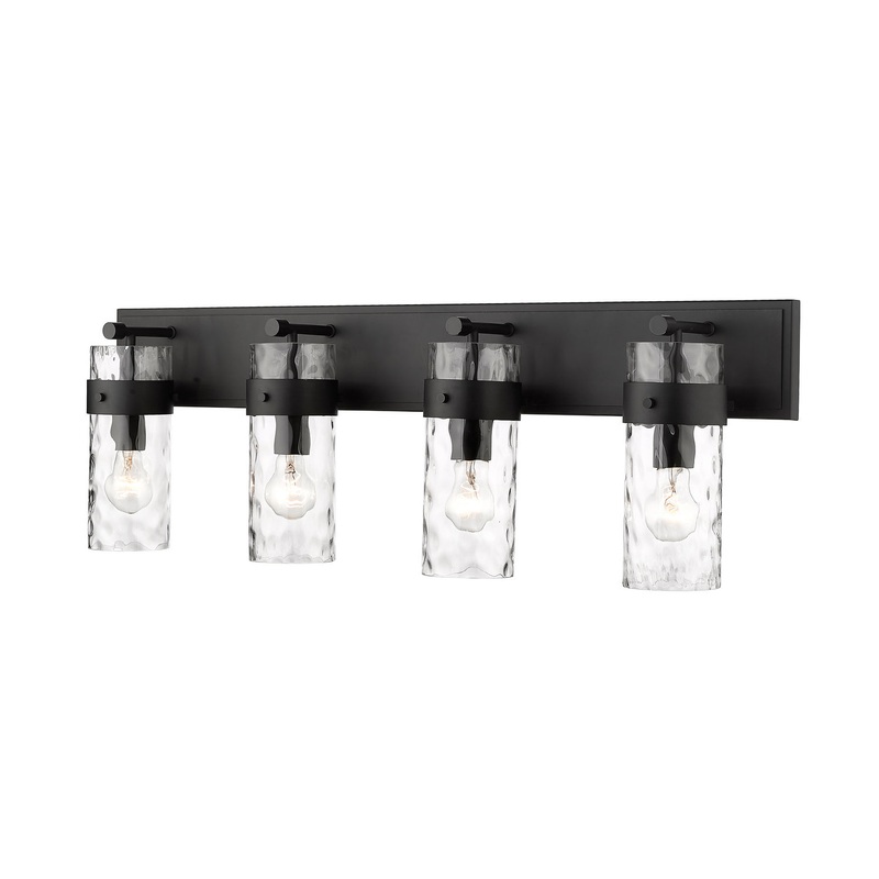 Z-Lite 3035-4V-MB Fontaine Four Light Vanity, Matte Black