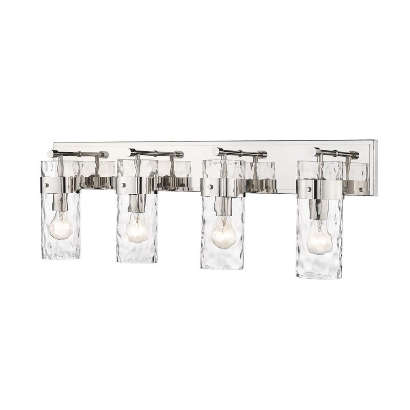 Z-Lite 3035-4V-PN Fontaine Four Light Vanity, Polished Nickel