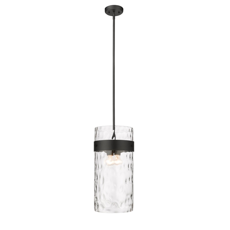 Z-Lite 3035P12-MB Fontaine Four Light Pendant, Matte Black