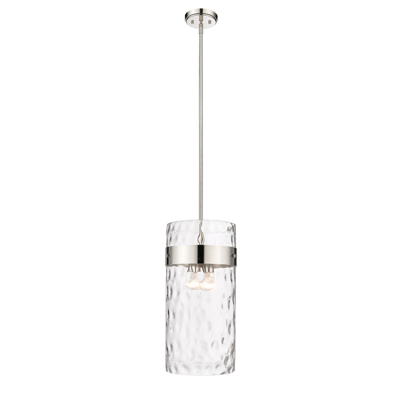 Z-Lite 3035P12-PN Fontaine Four Light Pendant, Polished Nickel