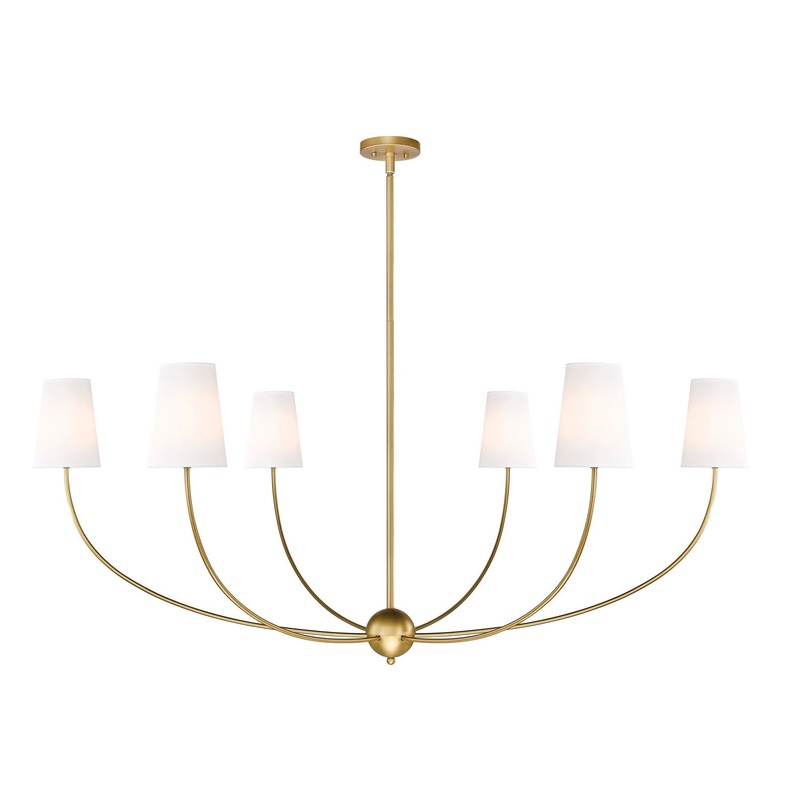 Z-Lite 3040-62RB Shannon Six Light Chandelier, Rubbed Brass