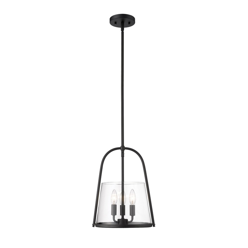 Z-Lite 3041P12-MB Archis Three Light Pendant, Matte Black