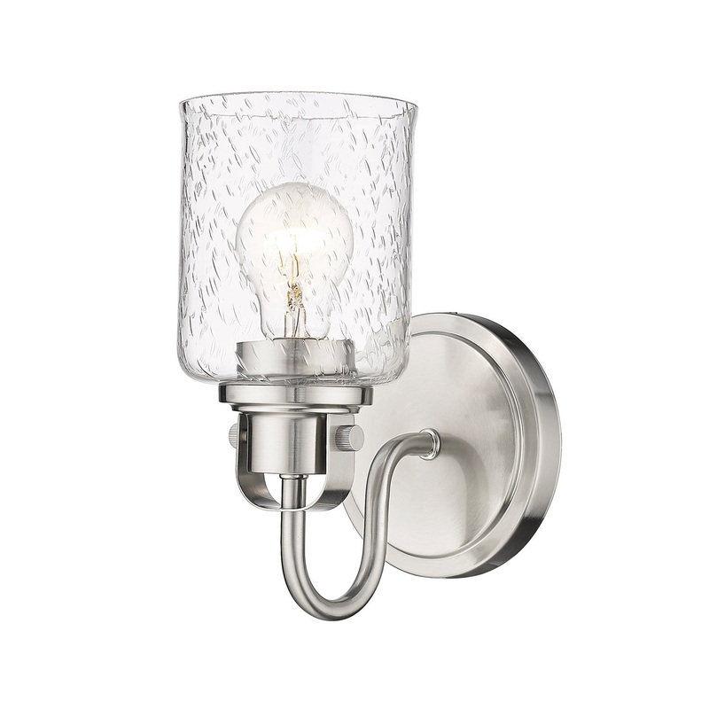 Z-Lite 340-1S-BN Kinsley One Light Wall Sconce, Brushed Nickel