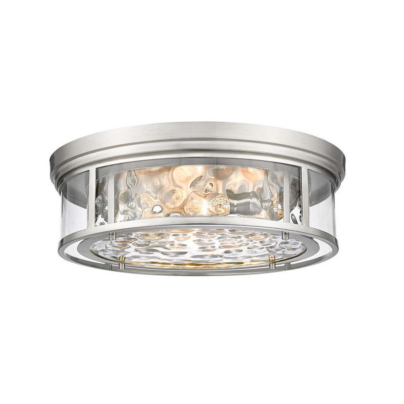 Z-Lite 493F4-BN Clarion Four Light Flush Mount, Brushed Nickel