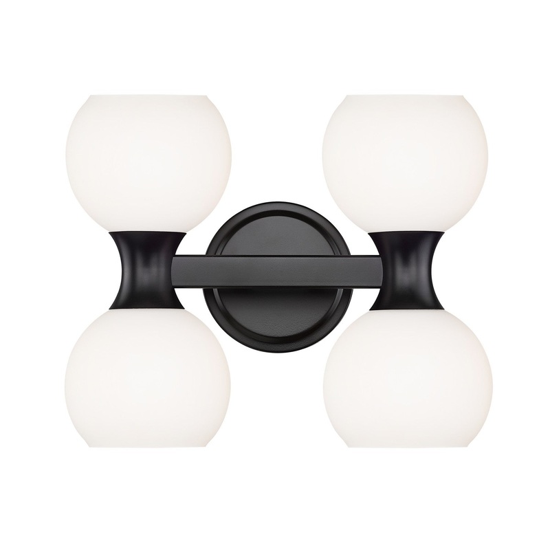 Z-Lite 494-4V-MB Artemis Four Light Vanity, Matte Black