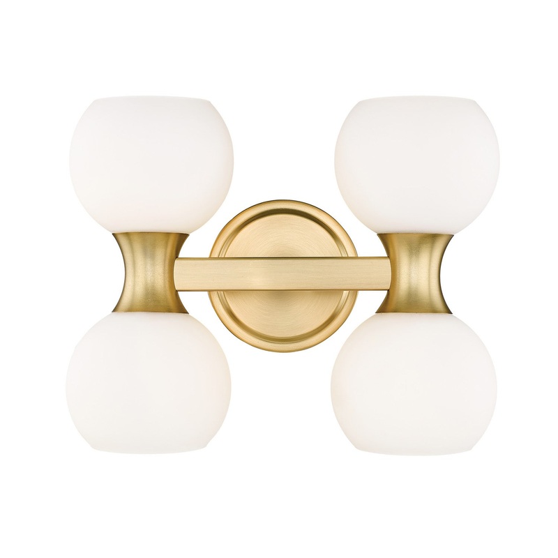 Z-Lite 494-4V-MGLD Artemis Four Light Vanity, Modern Gold