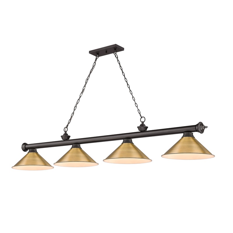 Z-Lite 2306-4BRZ-RB15 Cordon Four Light Island Pendant, Bronze