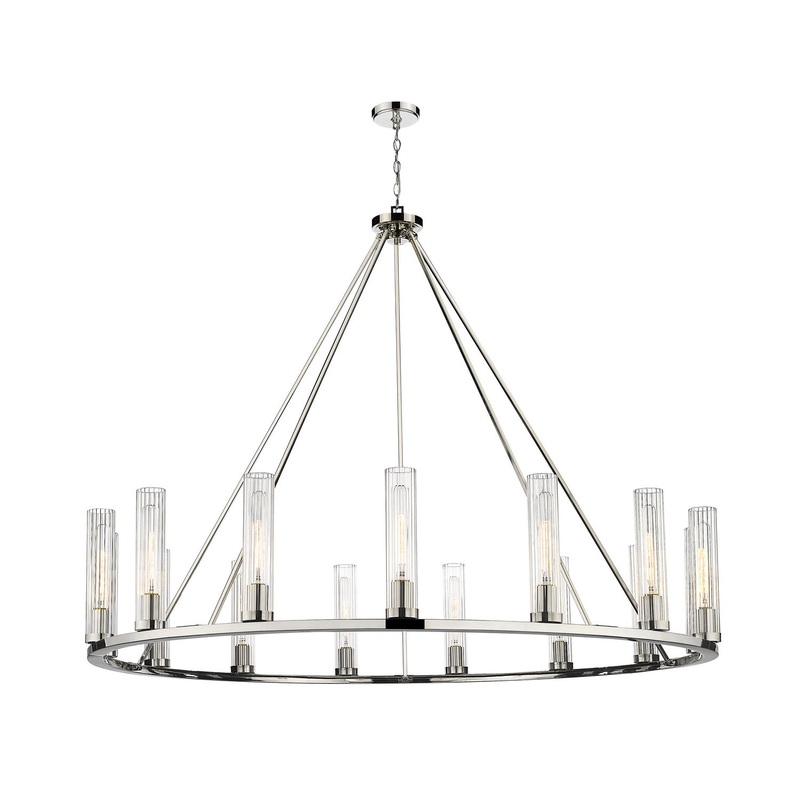 Z-Lite 3031-15PN Beau 15 Light Chandelier, Polished Nickel