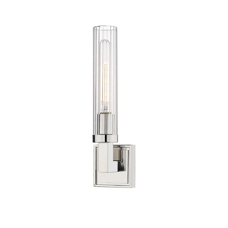 Z-Lite 3031-1S-PN Beau One Light Wall Sconce, Polished Nickel