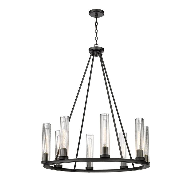 Z-Lite 3031-8BRZ Beau Eight Light Chandelier, Bronze