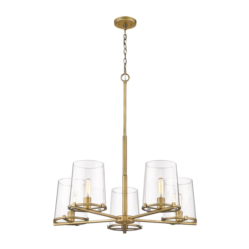 Z-Lite 3032-5RB Callista Five Light Chandelier, Rubbed Brass