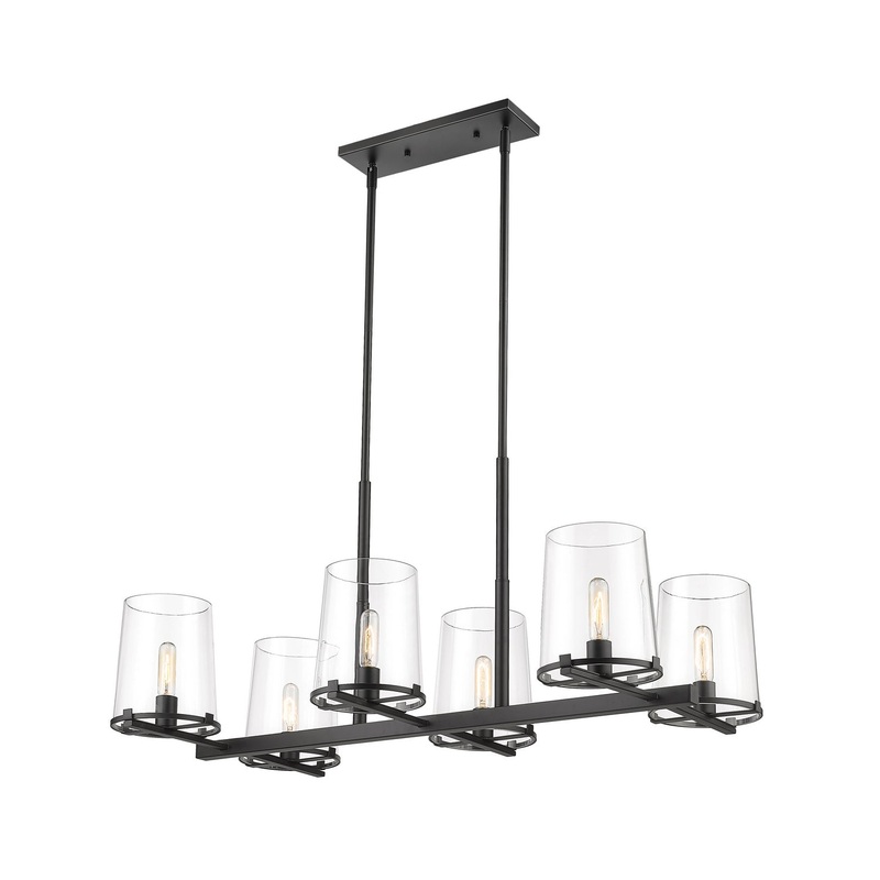 Z-Lite 3032-6L-MB Callista Six Light Chandelier, Matte Black
