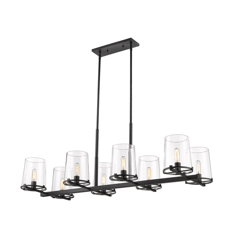 Z-Lite 3032-8L-MB Callista Eight Light Chandelier, Matte Black