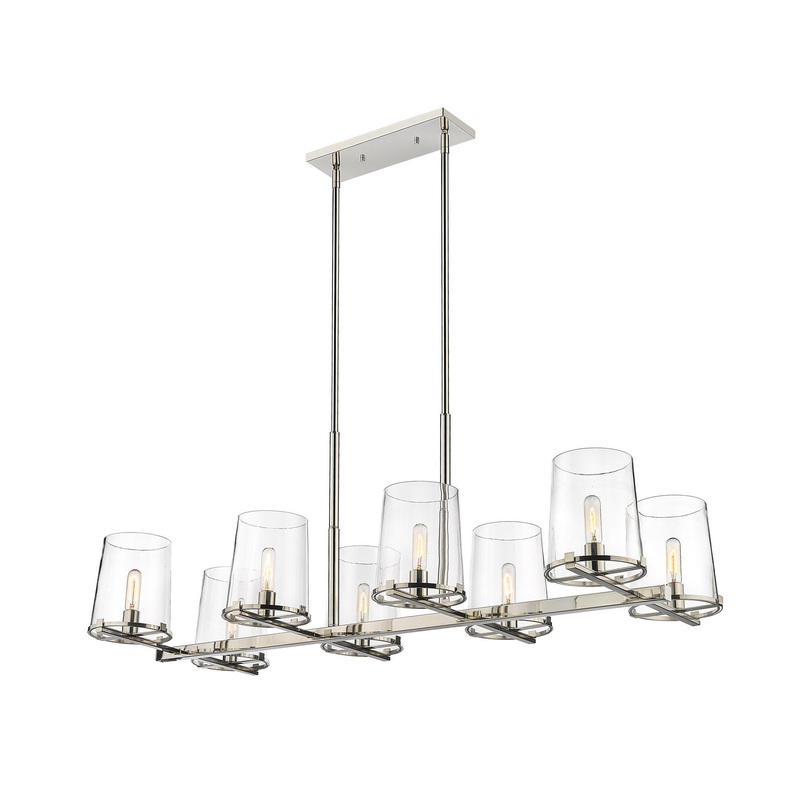 Z-Lite 3032-8L-PN Callista Eight Light Chandelier, Polished Nickel