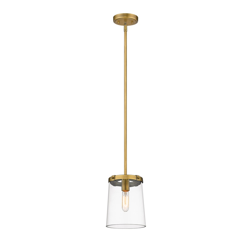 Z-Lite 3032MP-RB Callista One Light Mini Pendant, Rubbed Brass