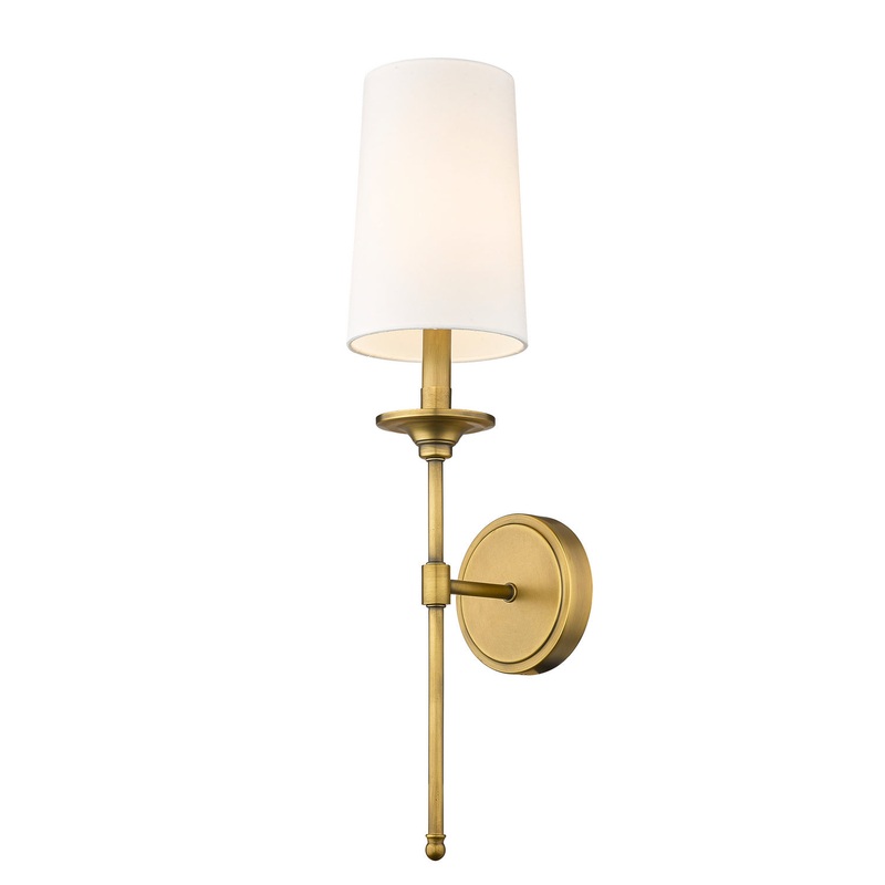 Z-Lite 3033-1S-RB Emily One Light Wall Sconce, Rubbed Brass