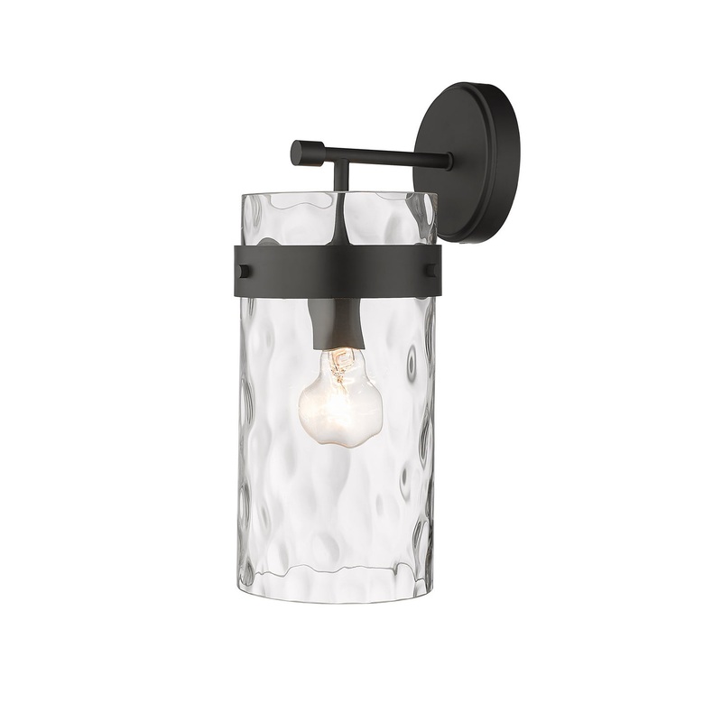 Z-Lite 3035-1SL-MB Fontaine One Light Wall Sconce, Matte Black