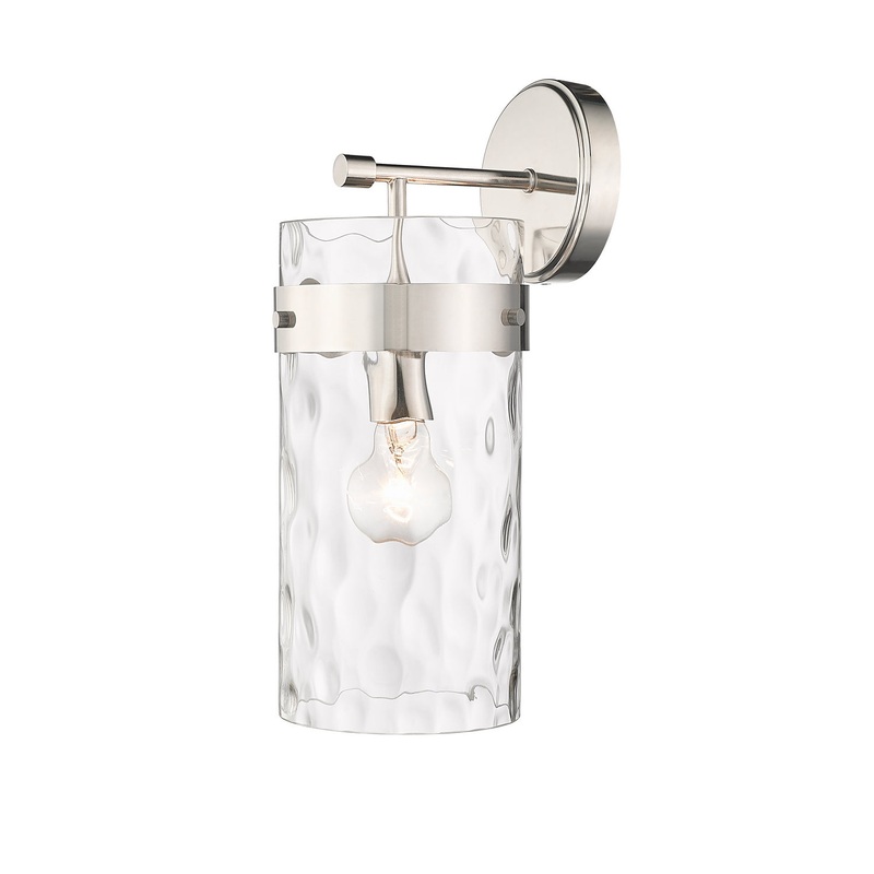 Z-Lite 3035-1SL-PN Fontaine One Light Wall Sconce, Polished Nickel