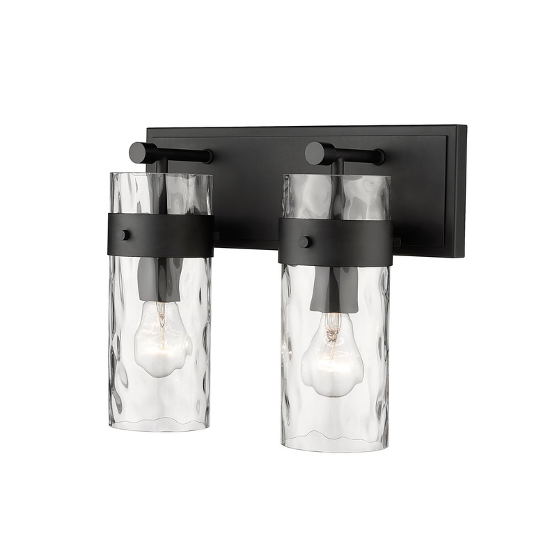Z-Lite 3035-2V-MB Fontaine Two Light Vanity, Matte Black