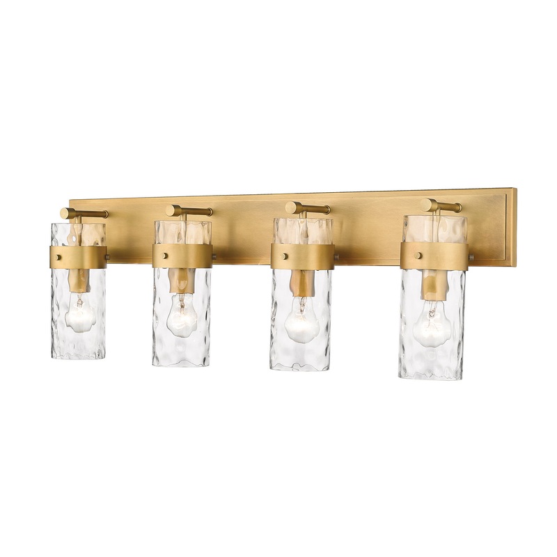 Z-Lite 3035-4V-RB Fontaine Four Light Vanity, Rubbed Brass