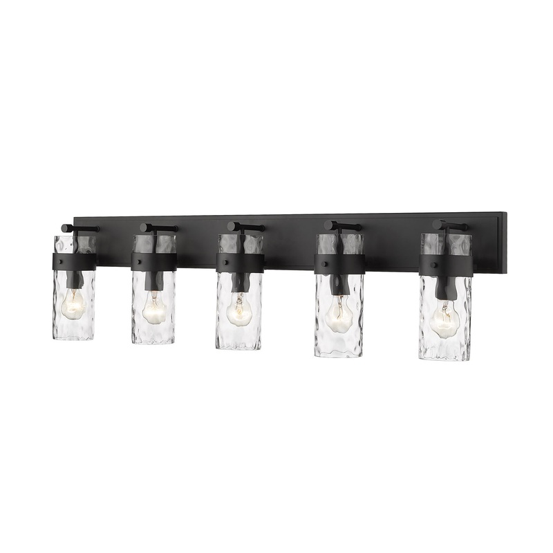 Z-Lite 3035-5V-MB Fontaine Five Light Vanity, Matte Black