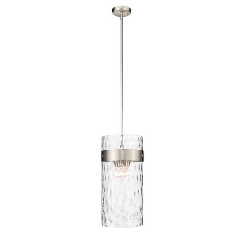 Z-Lite 3035P12-BN Fontaine Four Light Pendant, Brushed Nickel