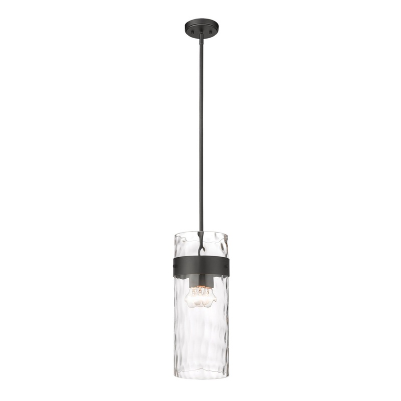 Z-Lite 3035P9-MB Fontaine Three Light Pendant, Matte Black