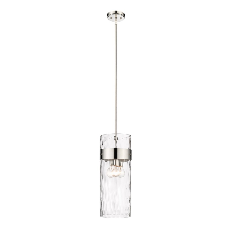 Z-Lite 3035P9-PN Fontaine Three Light Pendant, Polished Nickel