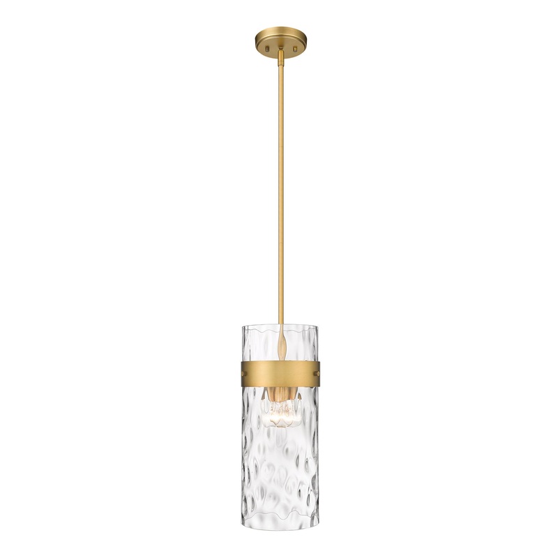 Z-Lite 3035P9-RB Fontaine Three Light Pendant, Rubbed Brass
