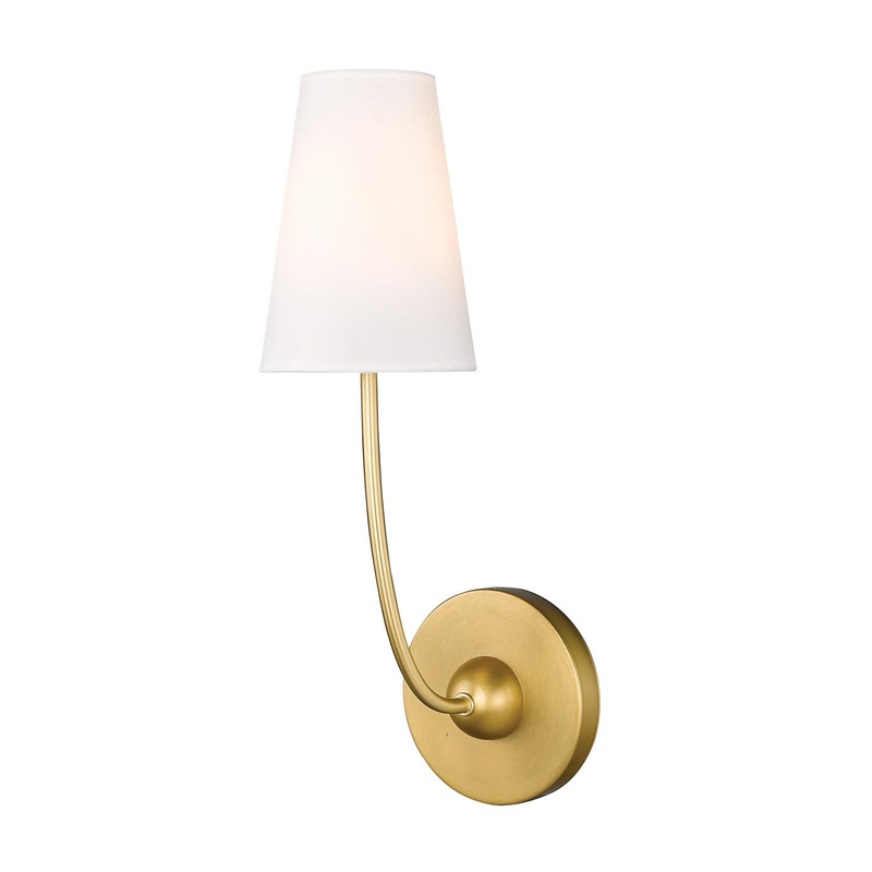 Z-Lite 3040-1S-RB Shannon One Light Wall Sconce, Rubbed Brass