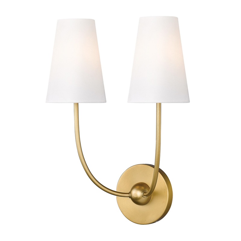 Z-Lite 3040-2S-RB Shannon Two Light Wall Sconce, Rubbed Brass