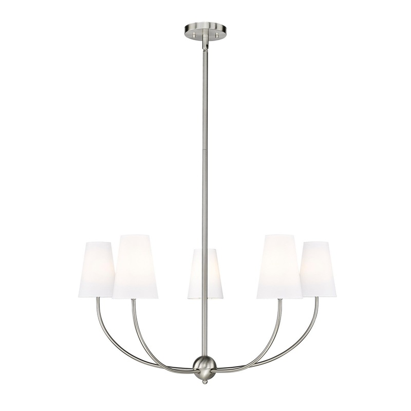 Z-Lite 3040-32BN Shannon Five Light Chandelier, Brushed Nickel