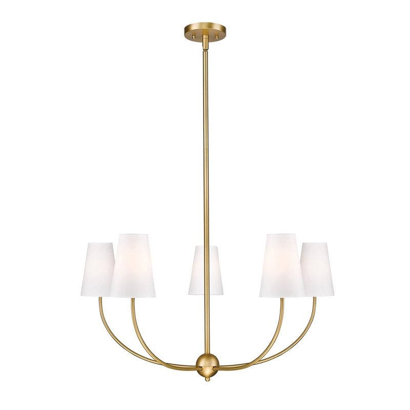 Z-Lite 3040-32RB Shannon Five Light Chandelier, Rubbed Brass