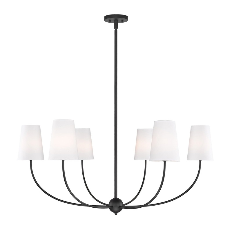 Z-Lite 3040-42MB Shannon Six Light Chandelier, Matte Black