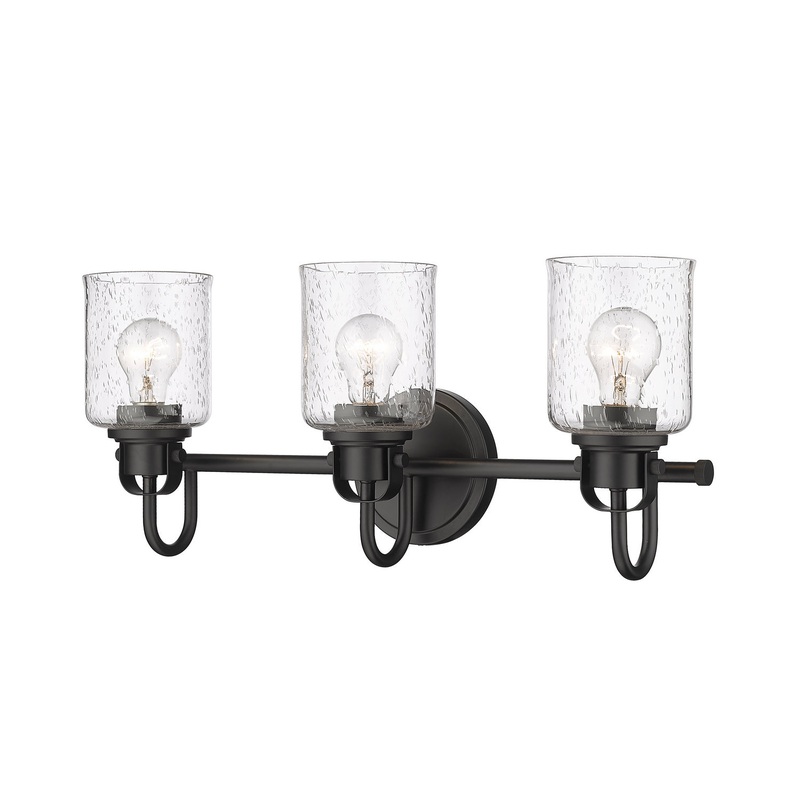 Z-Lite 340-3V-MB Kinsley Three Light Vanity, Matte Black