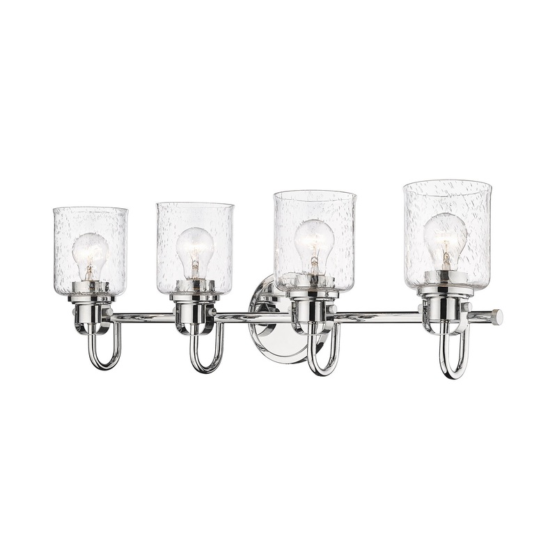 Z-Lite 340-4V-CH Kinsley Four Light Vanity, Chrome