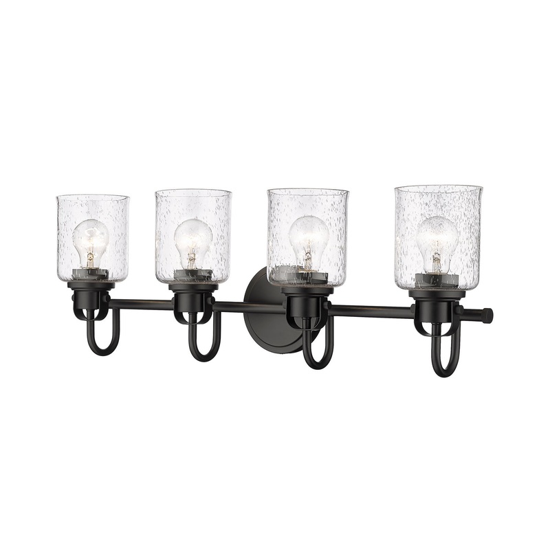 Z-Lite 340-4V-MB Kinsley Four Light Vanity, Matte Black