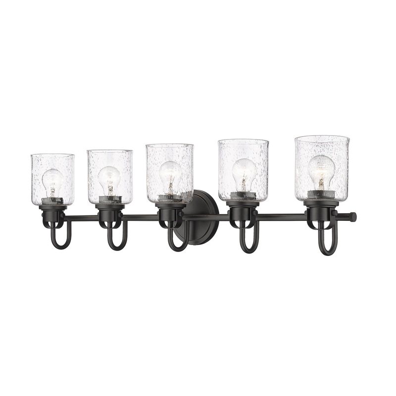 Z-Lite 340-5V-MB Kinsley Five Light Vanity, Matte Black