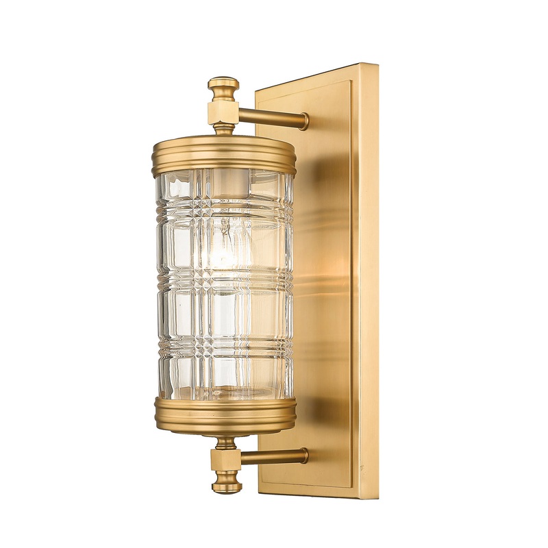 Z-Lite 344-1S-HG Archer One Light Wall Sconce, Heirloom Gold