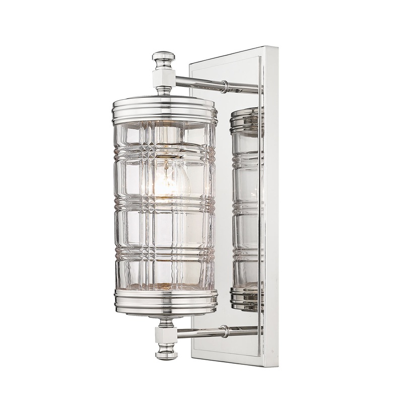 Z-Lite 344-1S-PN Archer One Light Wall Sconce, Polished Nickel