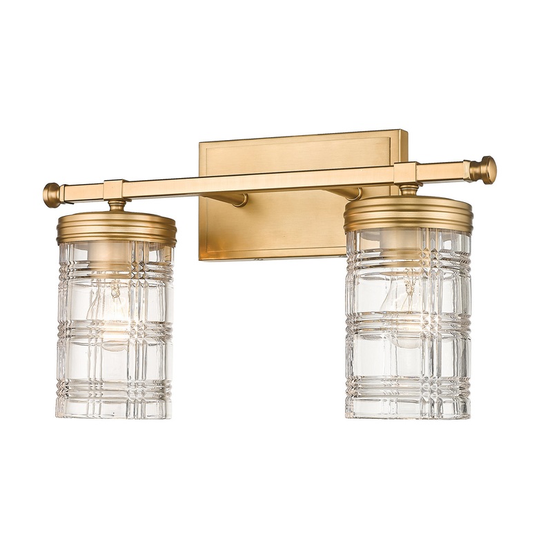 Z-Lite 344-2V-HG Archer Two Light Vanity, Heirloom Gold