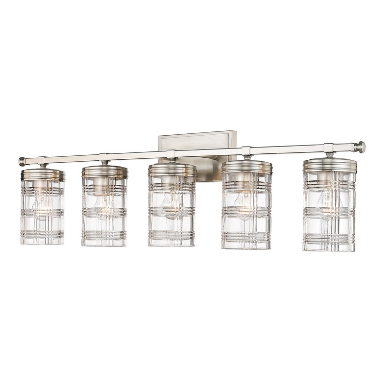 Z-Lite 344-5V-BN Archer Five Light Vanity, Brushed Nickel