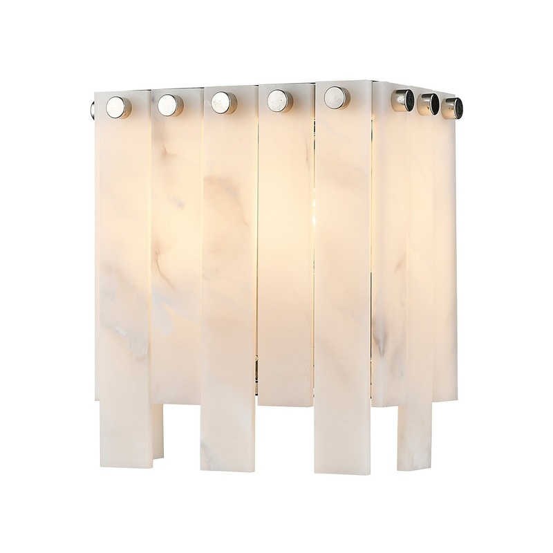 Z-Lite 345-2S-PN Viviana Two Light Wall Sconce, Polished Nickel