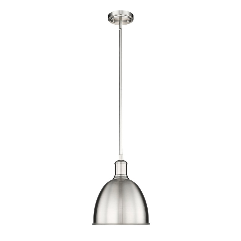Z-Lite 4500P8-BN Sawyer One Light Pendant, Brushed Nickel