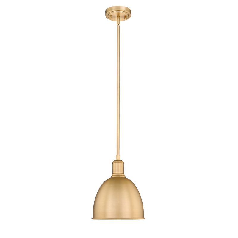 Z-Lite 4500P8-CB Sawyer One Light Pendant, Classic Brass