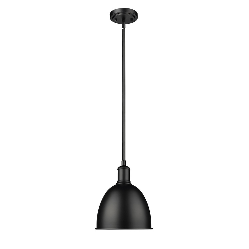 Z-Lite 4500P8-MB Sawyer One Light Pendant, Matte Black