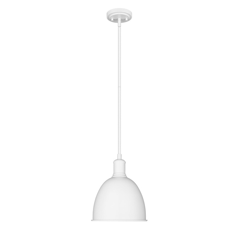 Z-Lite 4500P8-SW Sawyer One Light Pendant, Satin White