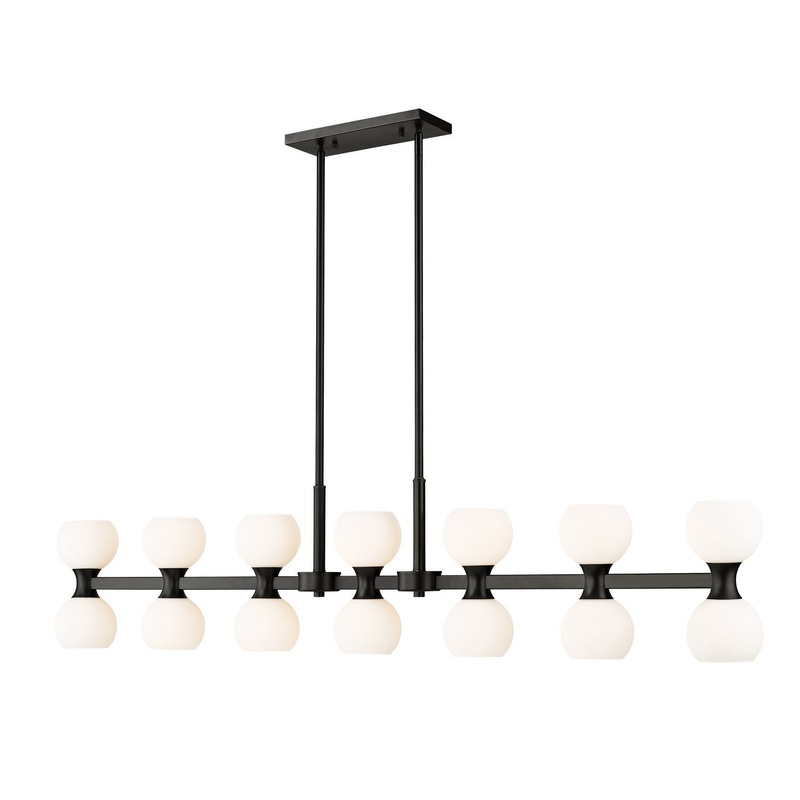 Z-Lite 494-14L-MB Artemis 14 Light Island Pendant, Matte Black