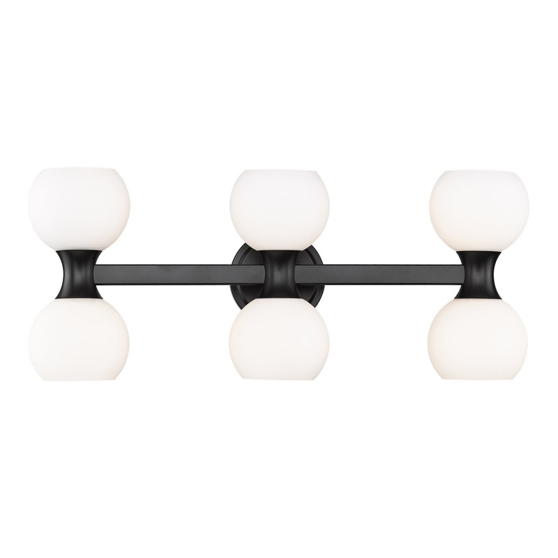 Z-Lite 494-6V-MB Artemis Six Light Vanity, Matte Black
